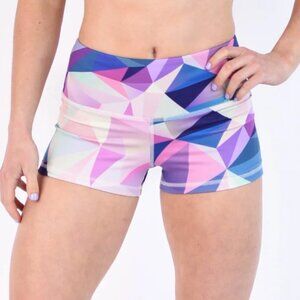 Fleo Jewel Geo Shorts - Size Small - Crossfit - Training Short - Rainbow - Prism